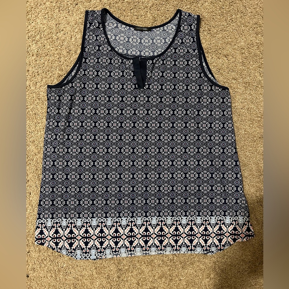 Papermoon sleeveless flowy shirt, size 2X
